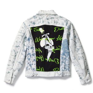 Skull Dagger Painted Denim Jacket