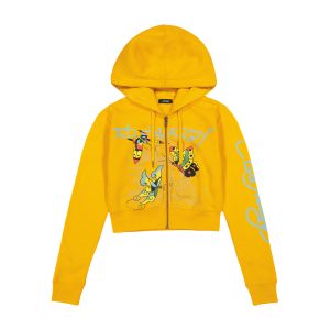 Butterflies Cropped Hoodie