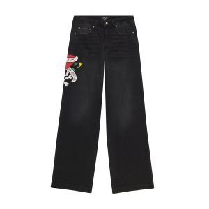 LKS Skull Wide Leg Jean